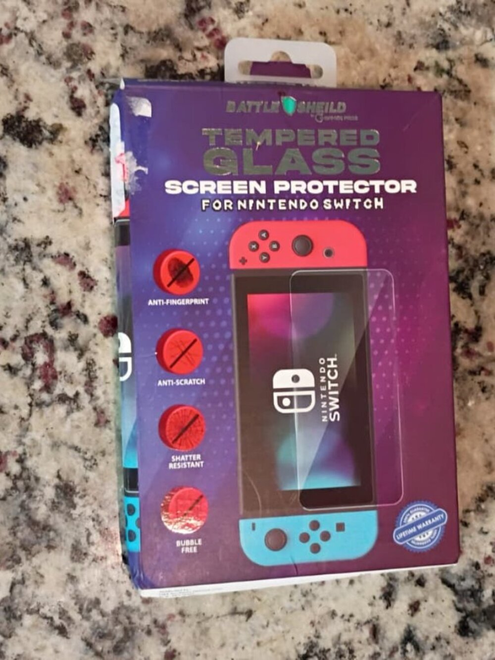 Battle Shield Tempered Glass Screen Protector for Nintendo Switch-NEW-SEALED
